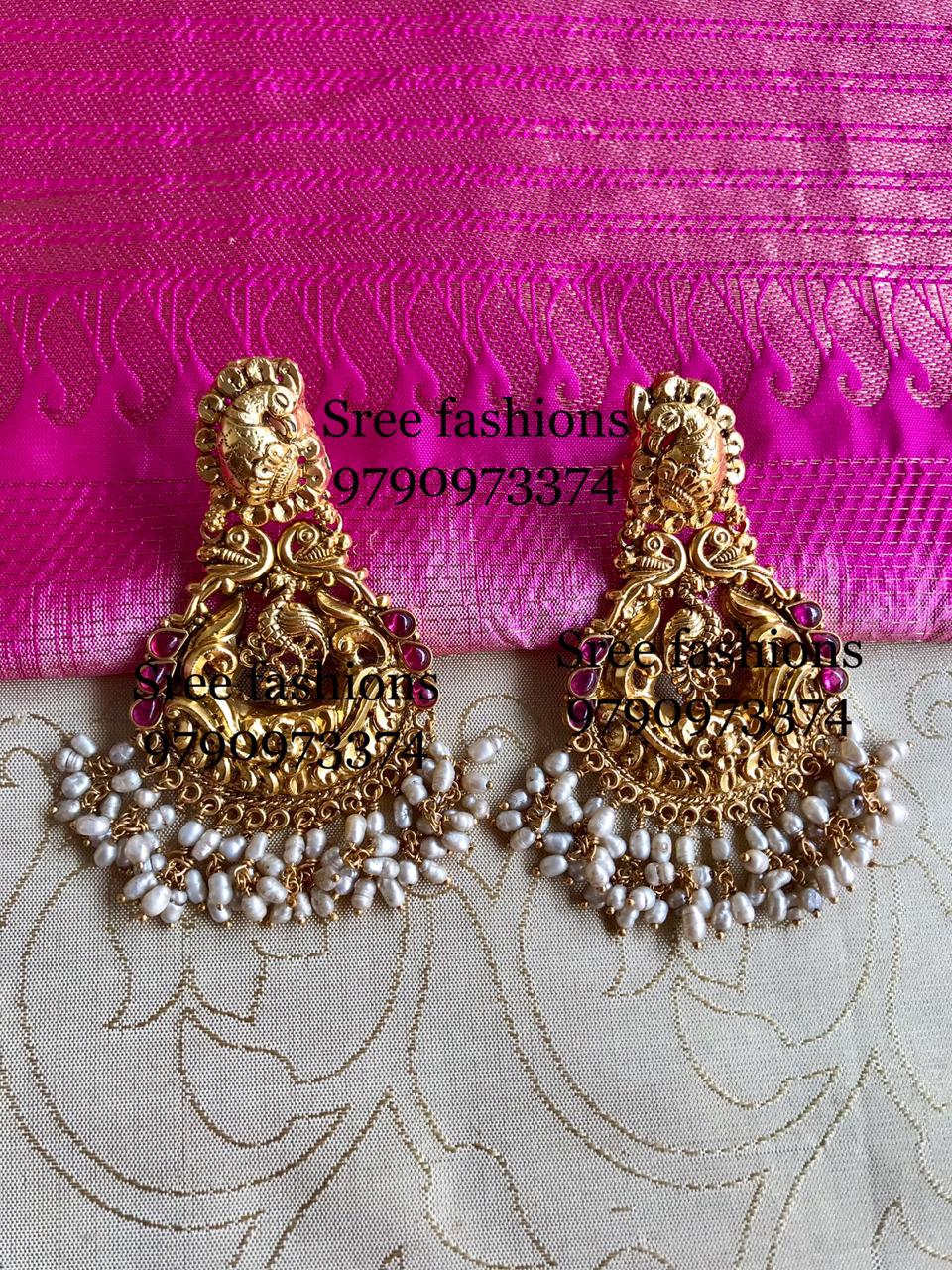 Estele Gold Plated CZ Beautiful Earrings with Pearls for Women Buy Estele  Gold Plated CZ Beautiful Earrings with Pearls for Women Online at Best  Price in India  Nykaa