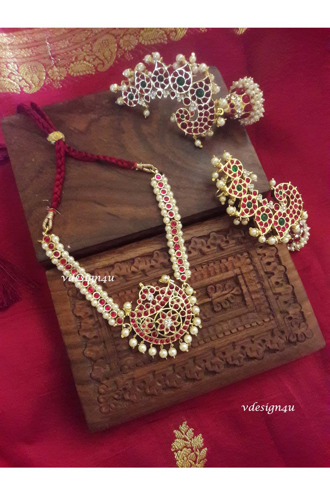 Antique Kemp Necklace And Jhumka