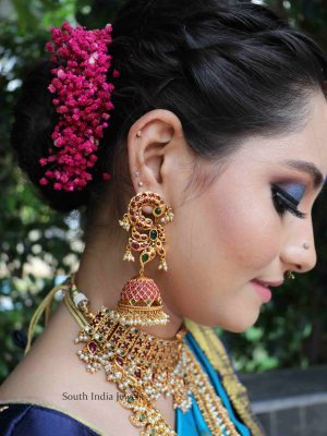 Long Statement Peacock Jhumkas