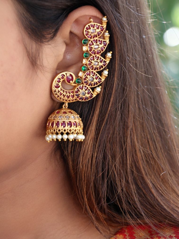 Antique Ear Cuff Jhumkas-01