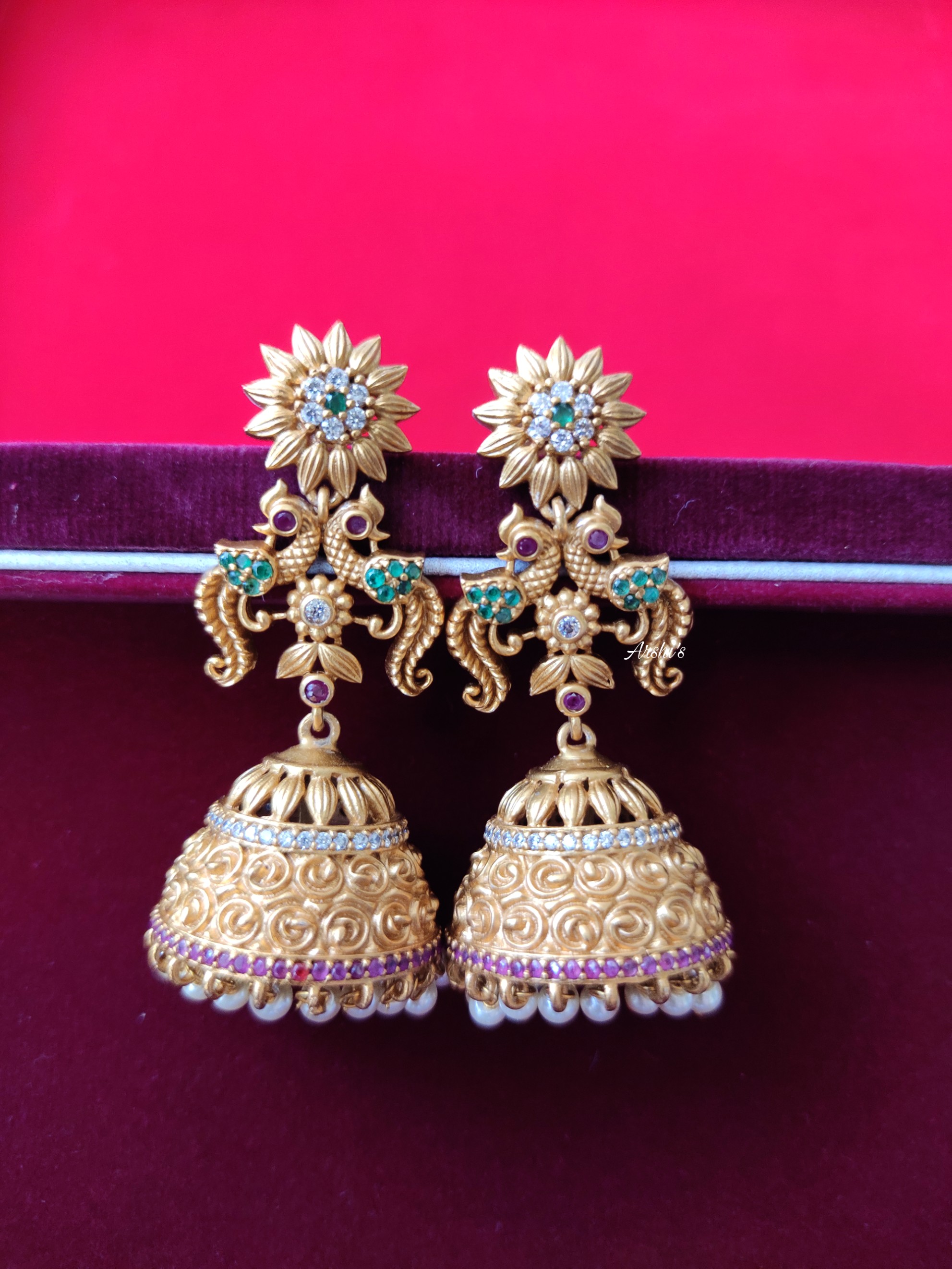 1 gram gold jhumkas