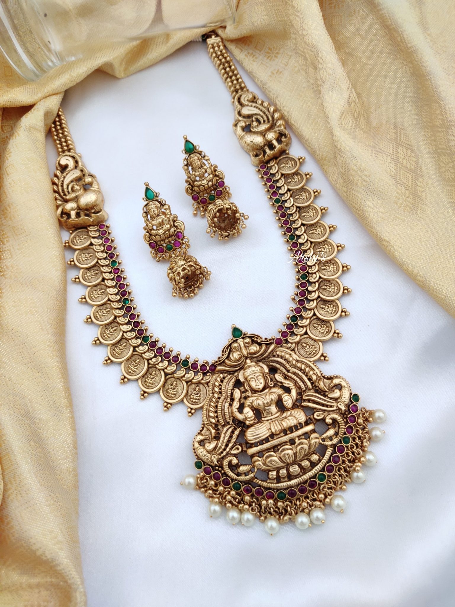 Antique Temple Lakshmi Haram - South India Jewels