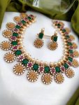 Emerald Green & Red RamParivar Necklace-02