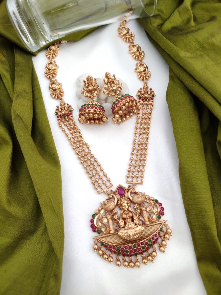 Multilayer Temple Lakshmi Necklace Set-01