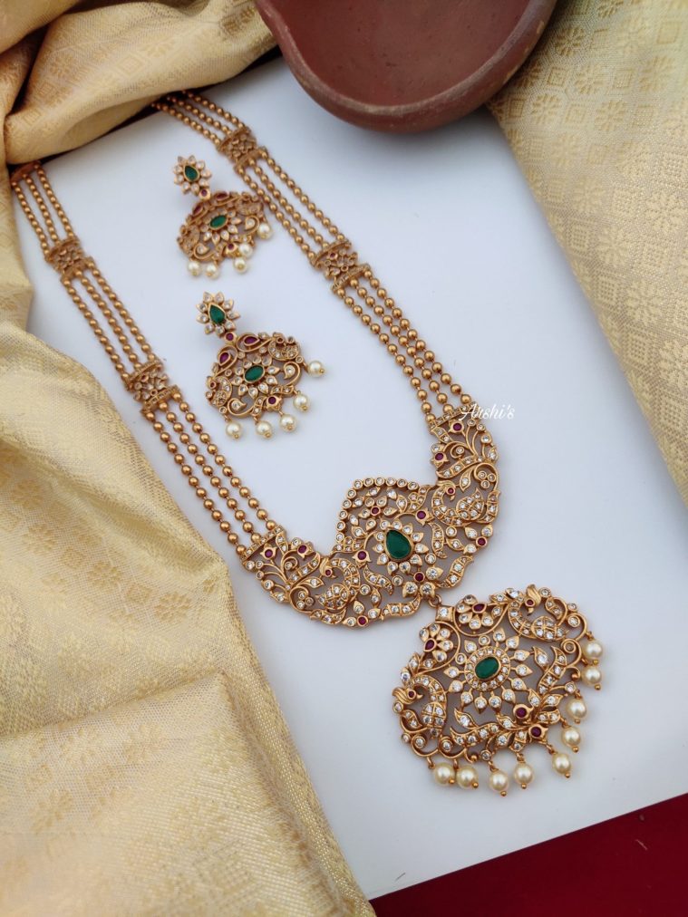 Three Layer Antique Ball Haram Set-01