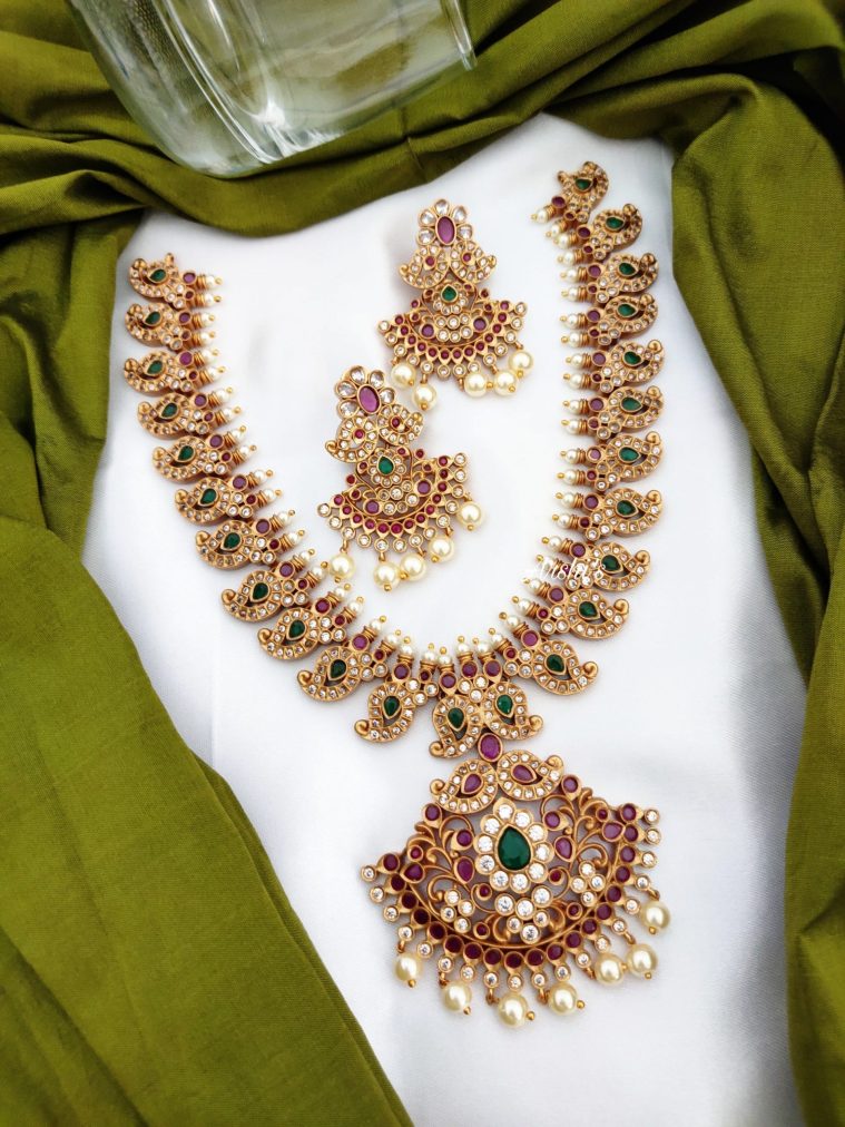 Traditional Bridal Mango Necklace Set-01