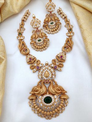 Elegant Peacock Necklace Set-01