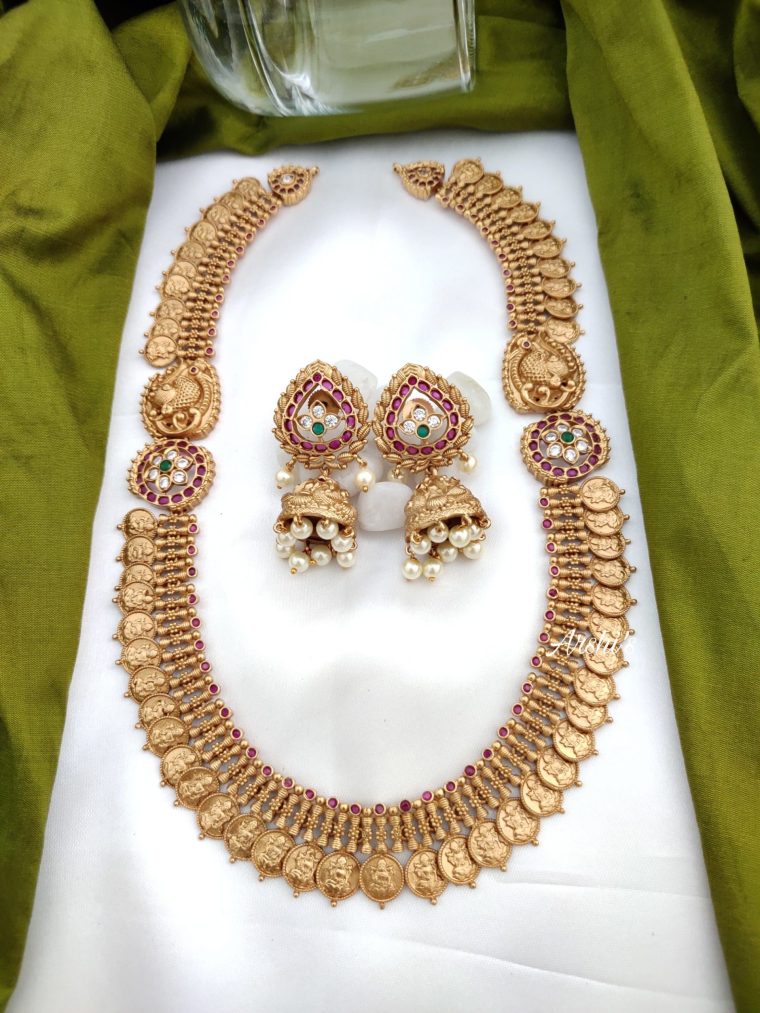 Buy Traditional Antique Long Necklace Designs Online- South India Jewels