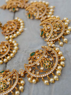 Beautiful Moon Design Chandbali Necklace-02