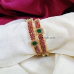 Gorgeous Gold Look alike Pink & Green Stones (2)