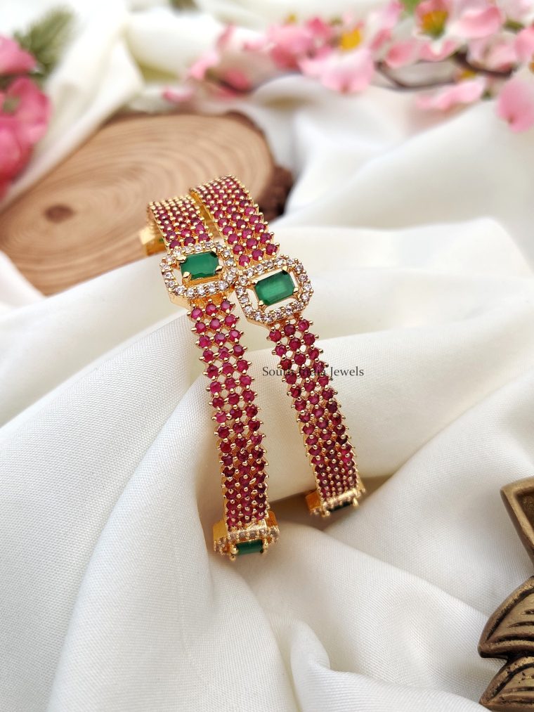 Gorgeous Pink Green Bangles (1)