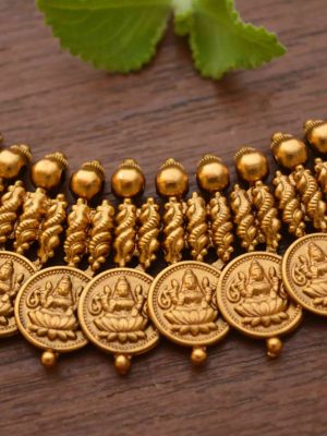 Lakshmi Coin with Side Mogapu Necklace-02
