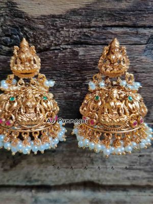 Premium Quality Temple Lakshmi Jhumkas-01