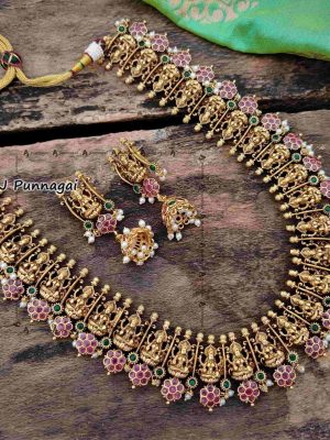 Temple Lakshmi Bridal Guttapusalu Haram-03