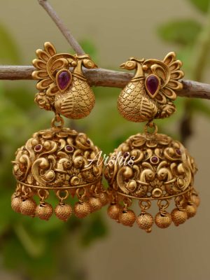 Beautiful Peacock Design Earrings