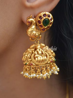 Goddess Lakshmi Long Jhumka