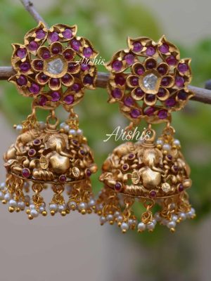 Beautiful Ganesh Design Jhumka