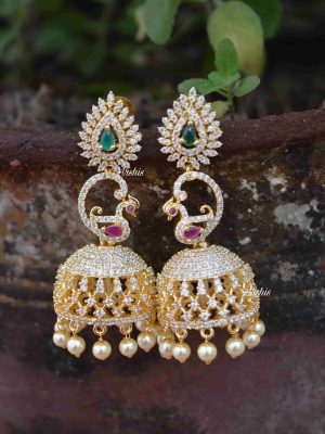 Imitation AD Stone Designer Jhumka