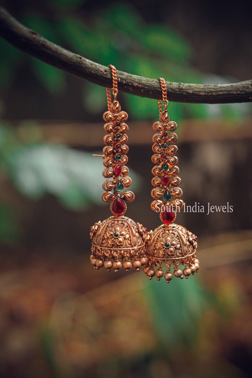 Beautiful Imitation Jhumkas with Chain