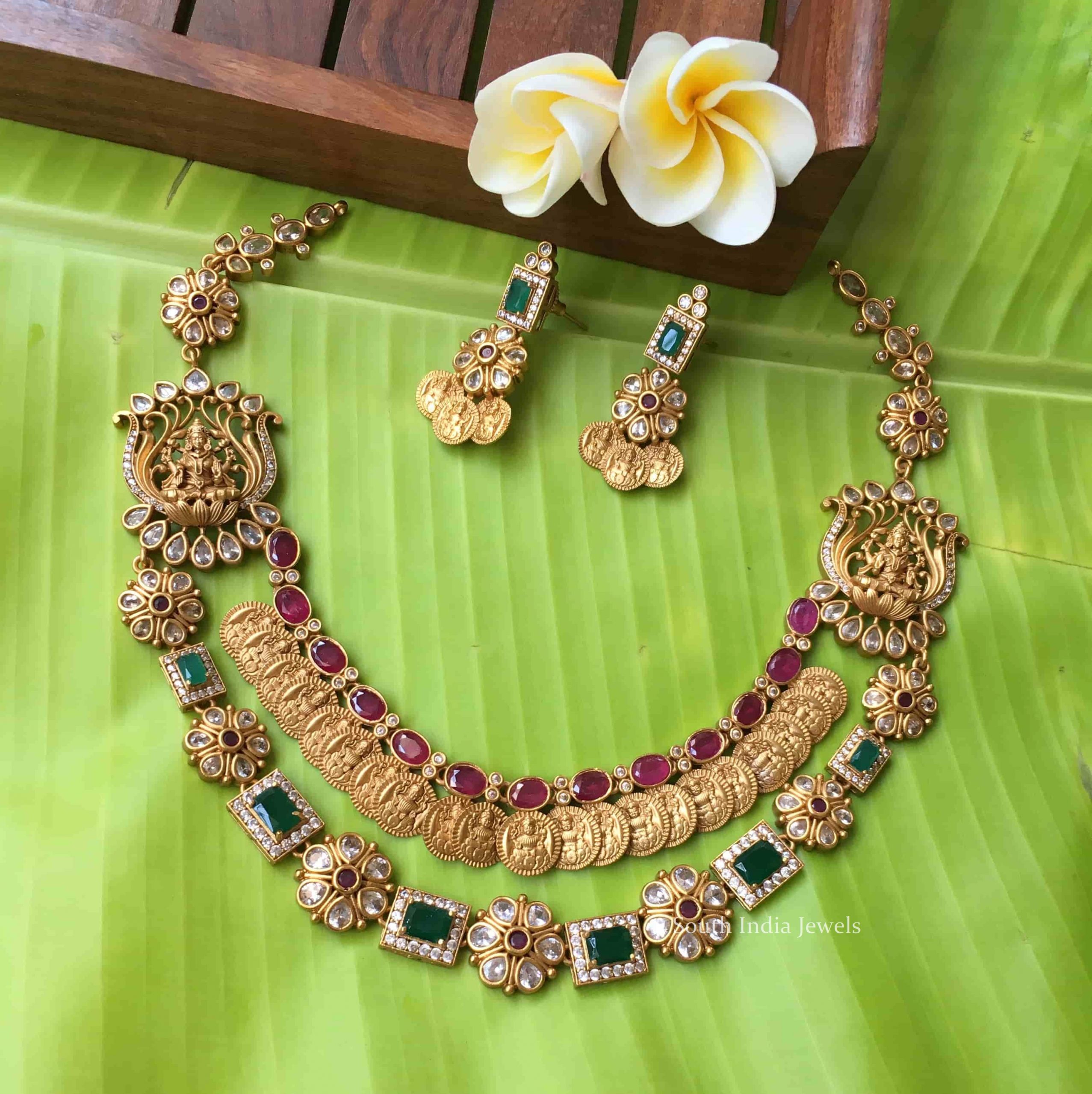 Alluring Two Layer Lakshmi Kasu Necklace