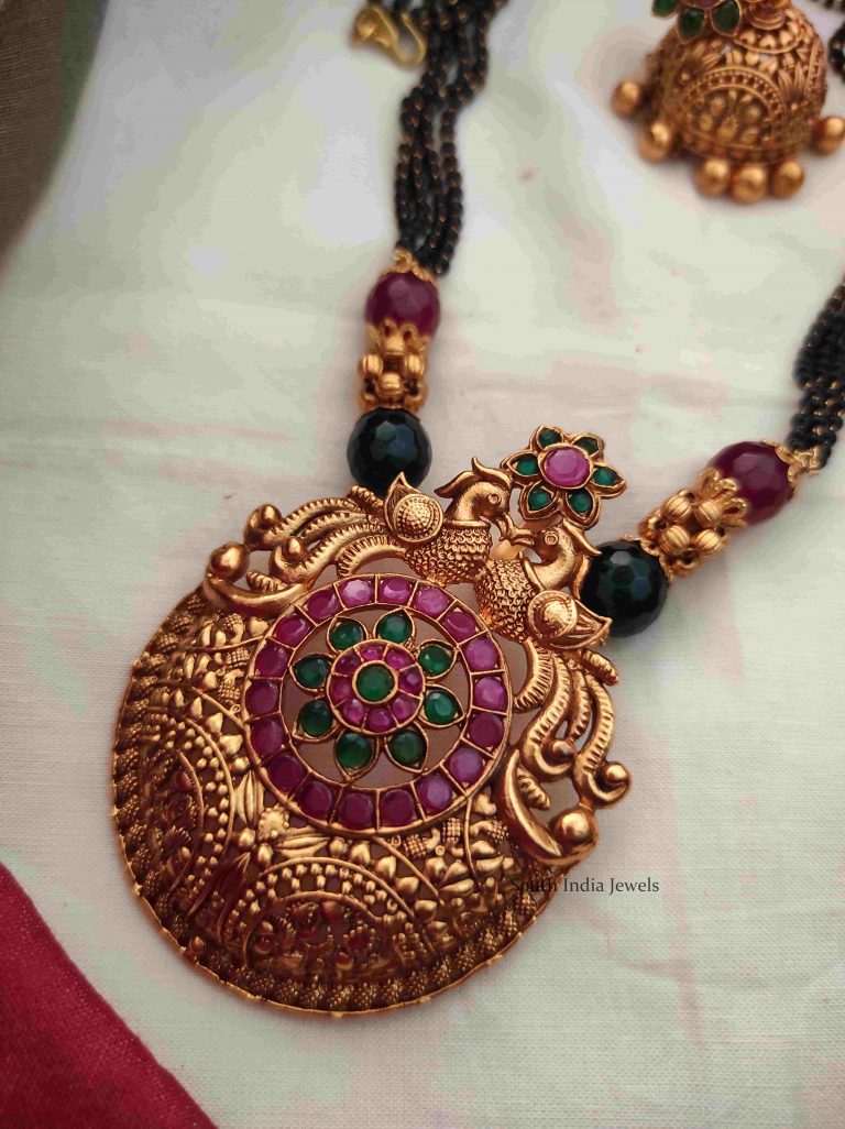 Beautiful Black Beads Mangalsutra - South India Jewels