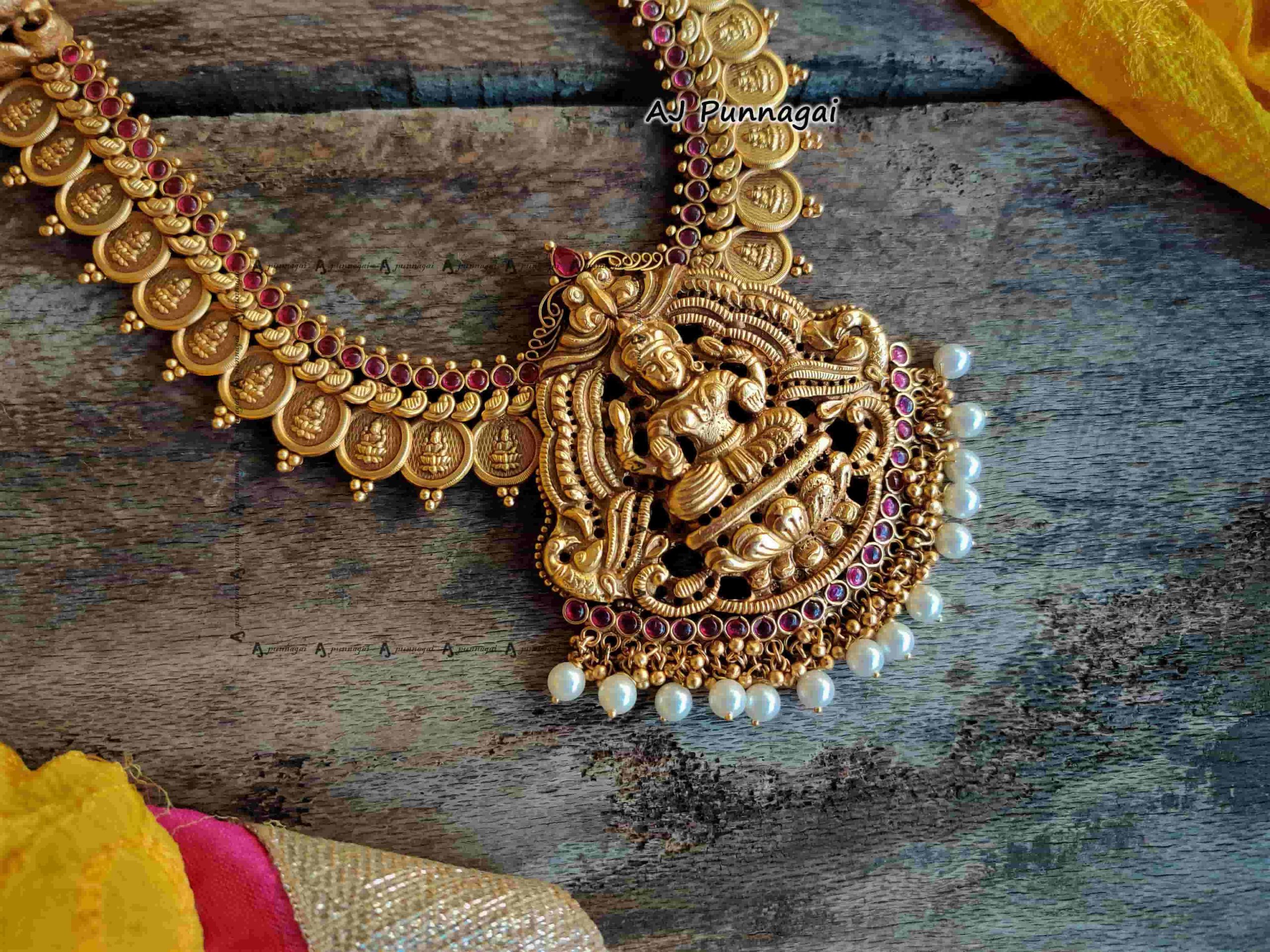 long haram with lakshmi pendant