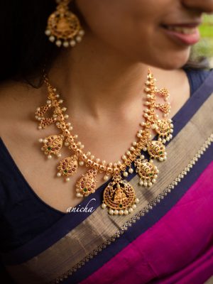 Grand Lakshmi Pearls Necklace-01