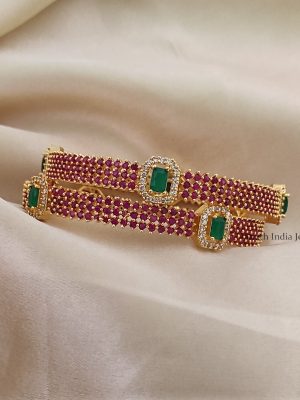 Grand Ruby CZ Stone Bangles