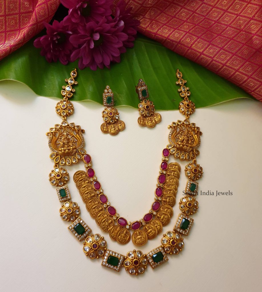 Amazing Two Layer Lakshmi Coin Necklace - South India Jewels