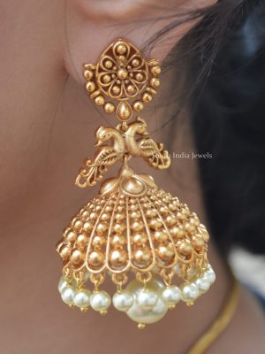 Beautiful Antique Peacock Design Jhumka