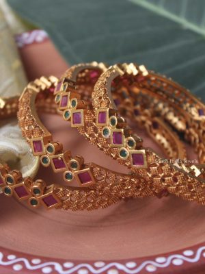 Beautiful Imitation Multi Stone Bangles