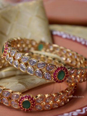 Beautiful Tear Drop Stone Bangles