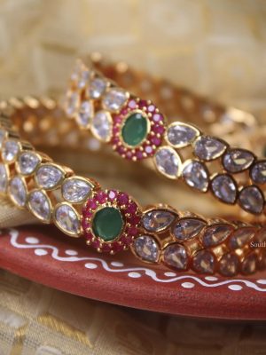 Beautiful Tear Drop Stone Bangles