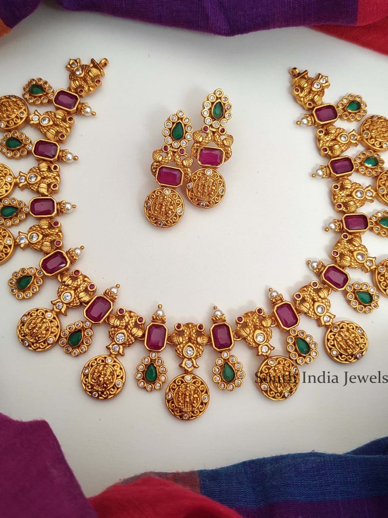 Gorgeous Ram Parivar Matte Finish Necklace