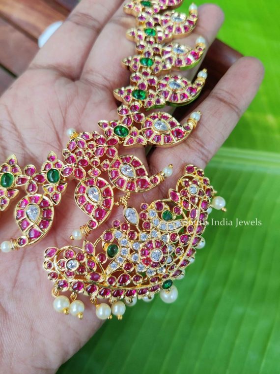 Imitation Multi Stone Necklace with Jhumka