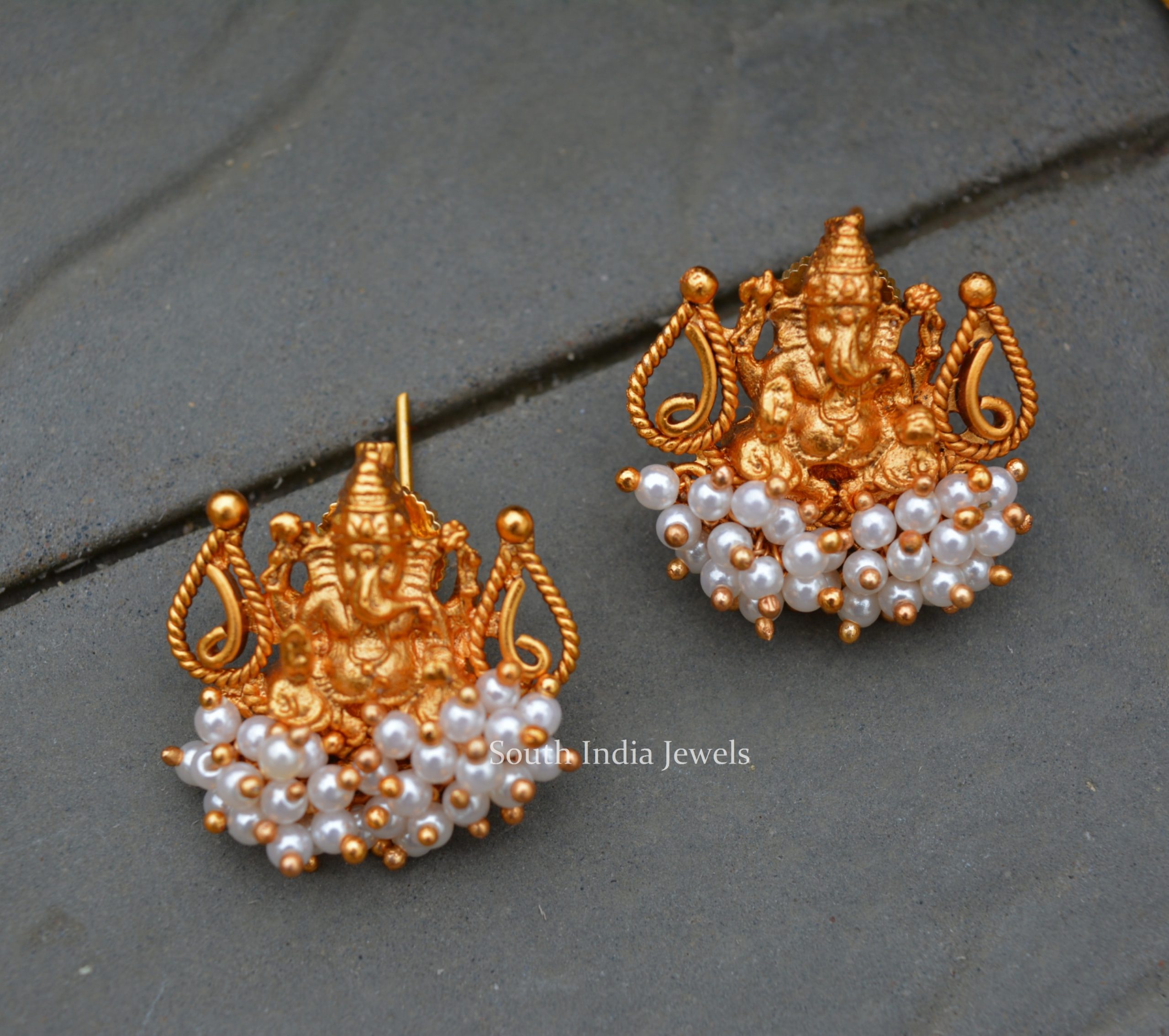 Matte Ganesha Guttapusalu Navarathna Necklace - South India Jewels