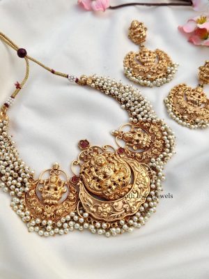 Premium Lakshmi Pearl Necklace