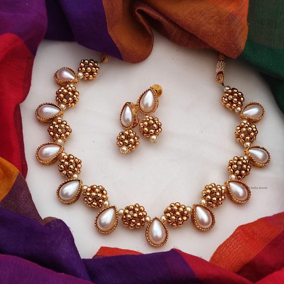 Stunning Antique Beaded Necklace-01
