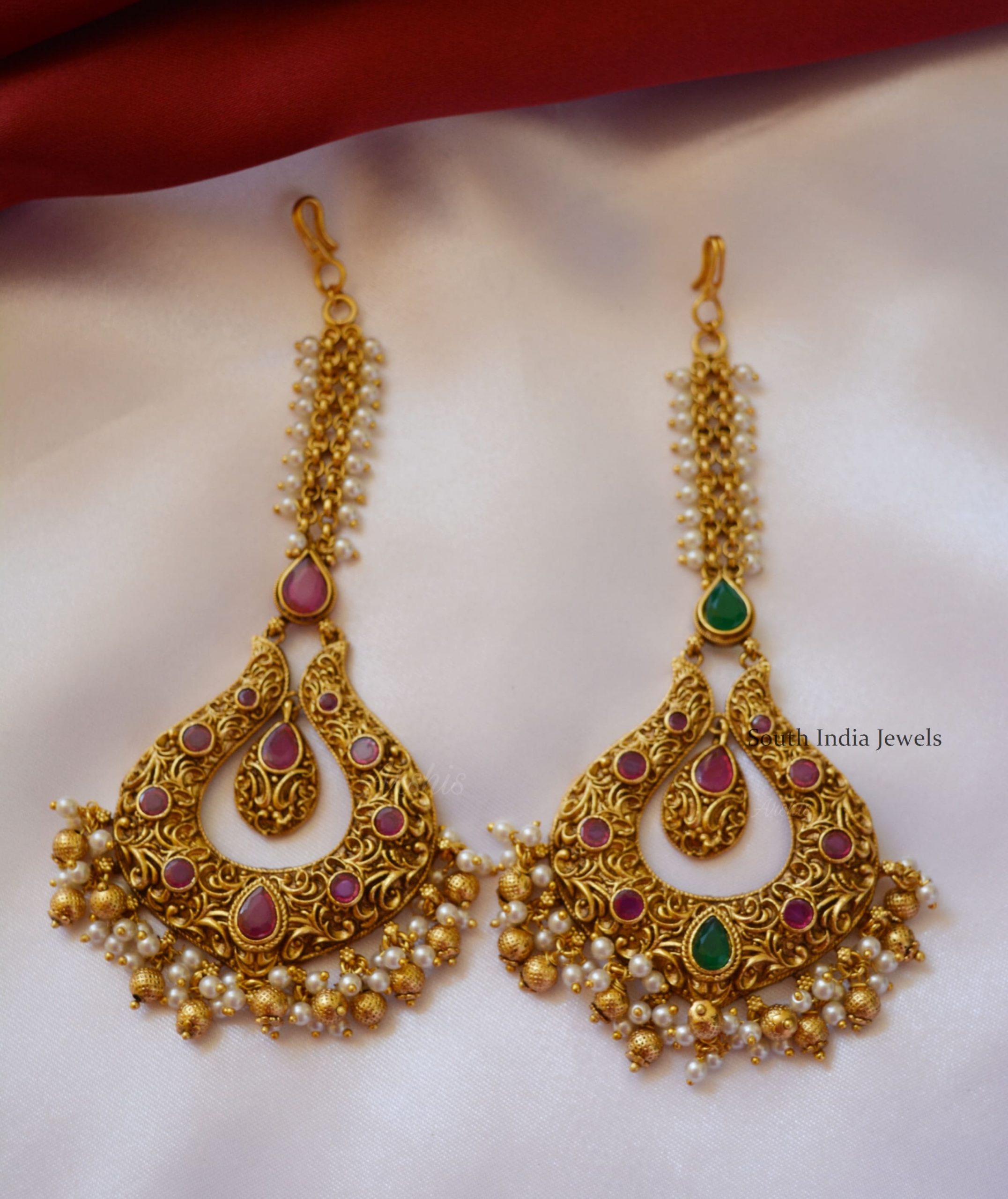 Traditional Wear Maang Tikka - South India Jewels
