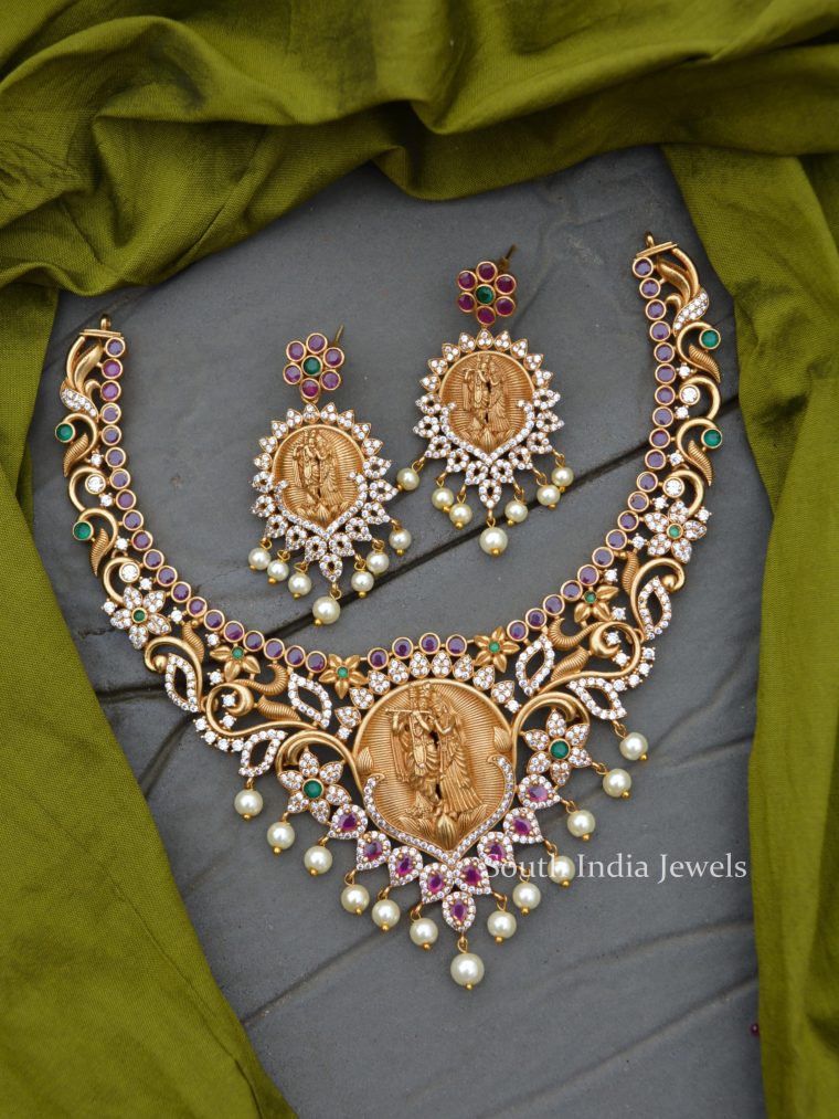 Traditional Wear Radha Krishna Necklace