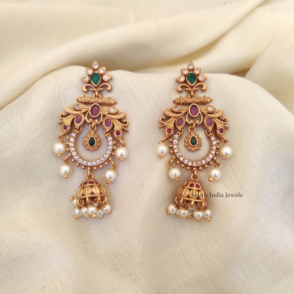 Imitation Lightweight Chandbali Earrings - South India Jewels