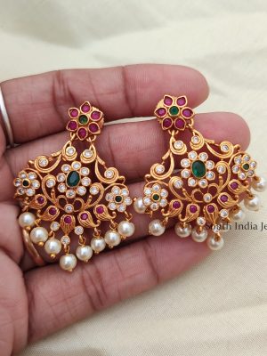 Beautiful Matte Finish Necklace with Earrings-02