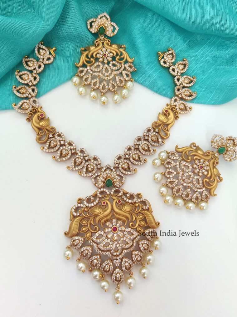 Beautiful Peacock Design Necklace