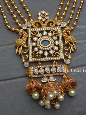Beautiful Peacock Design Three Layer Haram