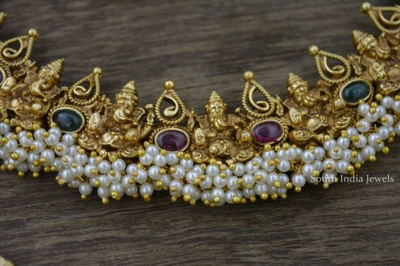 Classic Real Kemp Ganesha Pearl Necklace
