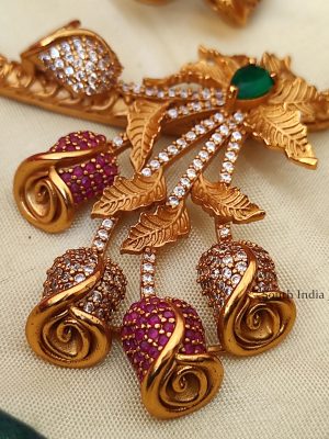 Cute Rose Bud Unique Necklace
