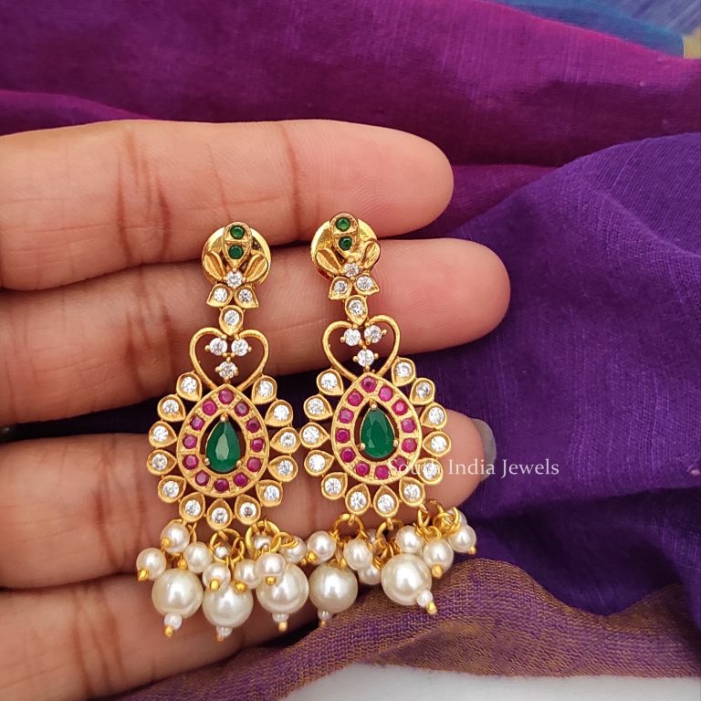Elegant Cluster Pearls Choker - South India Jewels