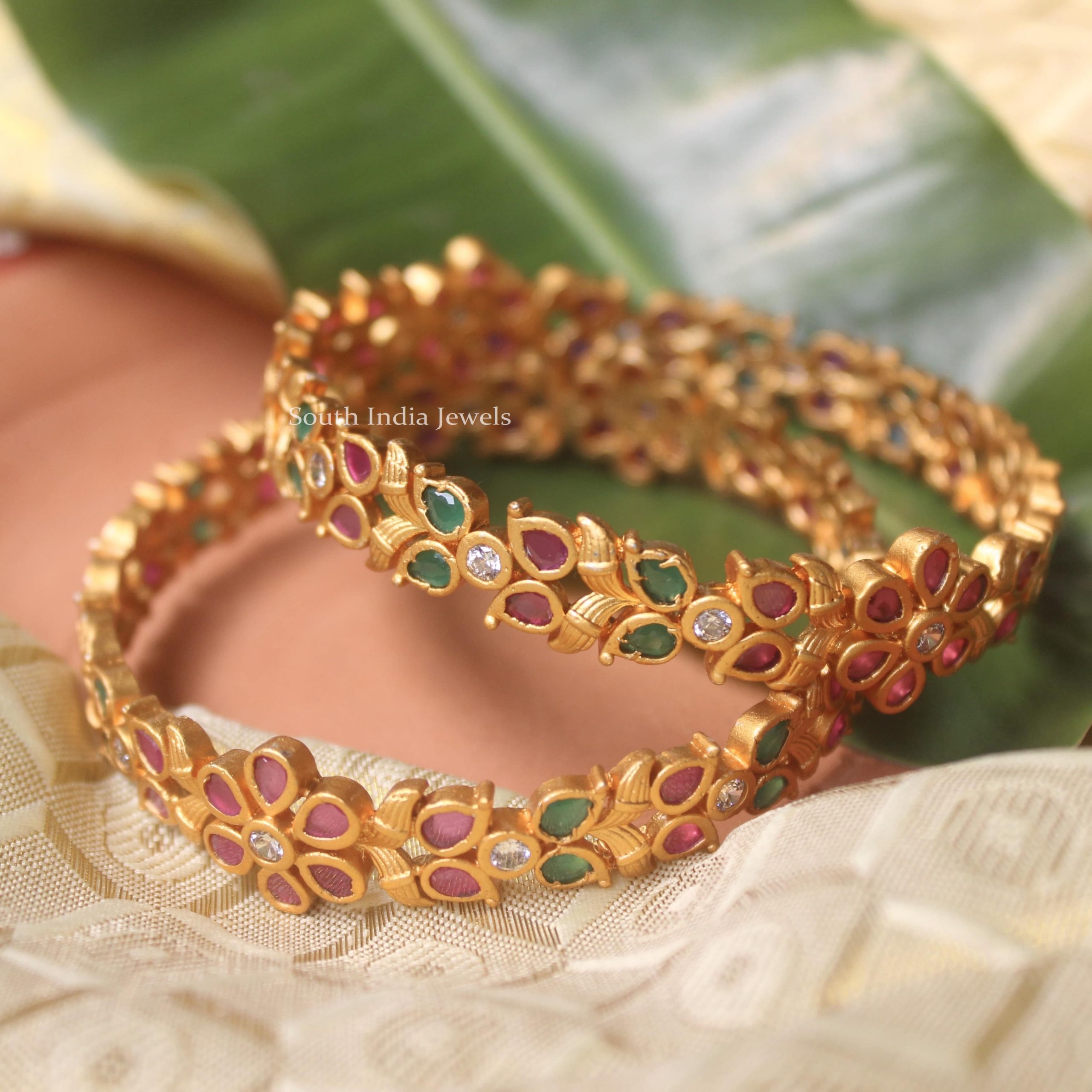Elegant Multi Stone Bangles