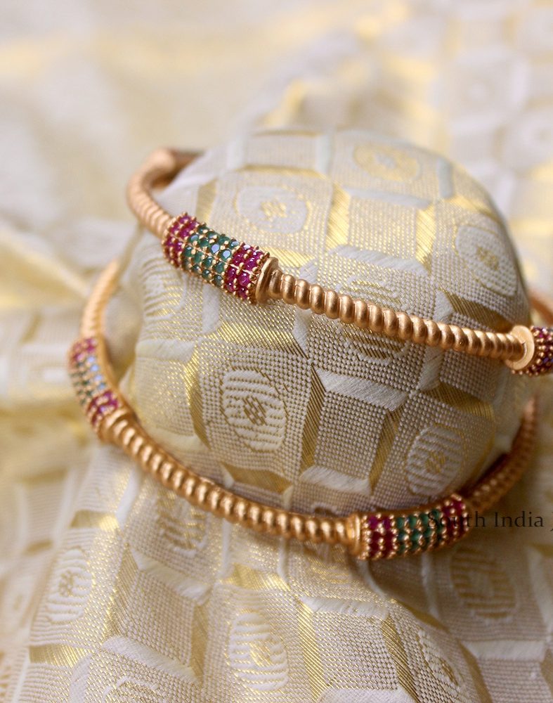 Elegant Multi Stone Bar Design Bangles