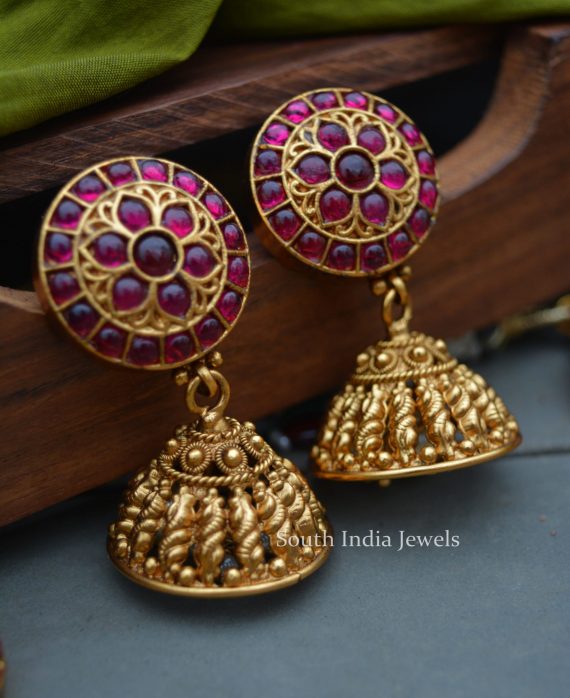Imitation Lakshmi Coin Kemp Stone Necklace